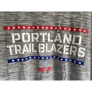 Fanatics Portland Trail Blazers Shirt Mens XLarge Gray Short Sleeve